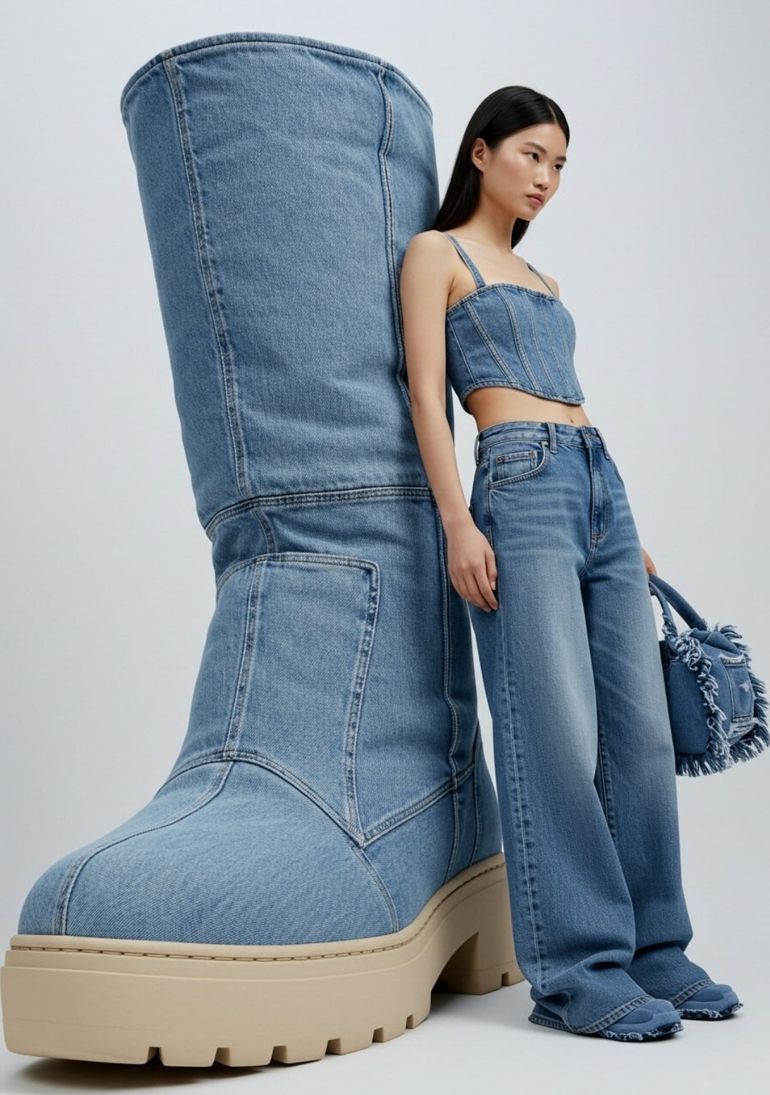 large jean boot