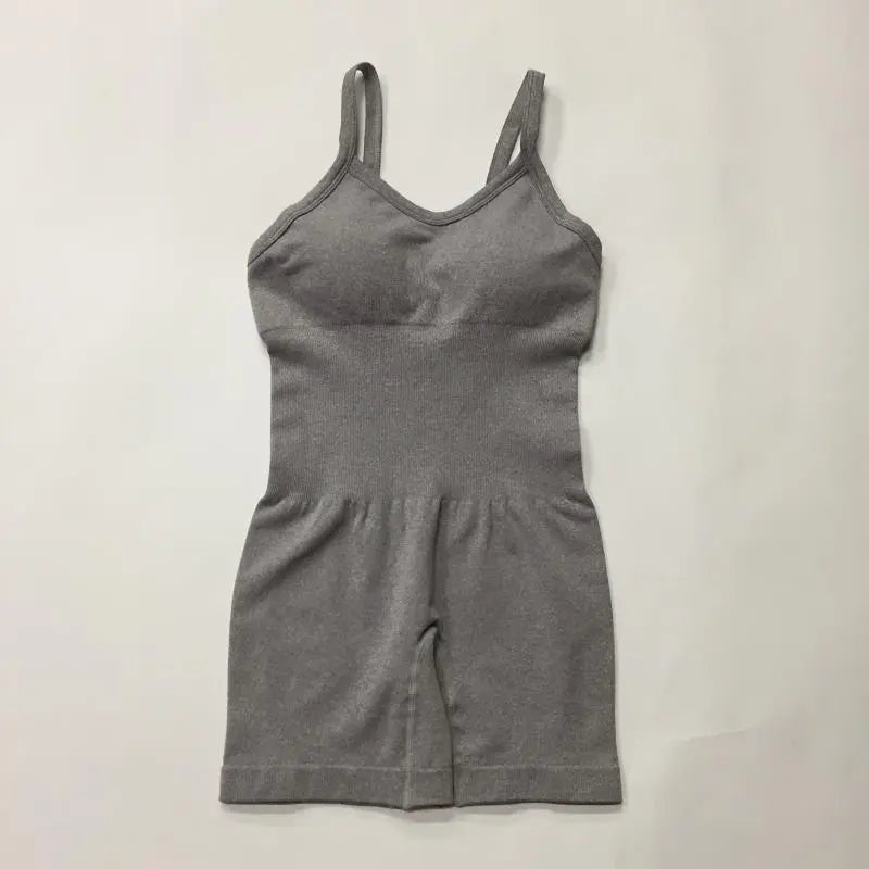 Fibobus DropShipping Activewear Gray / S Fitness Jumpsuit Short Leg For Sports And Yoga