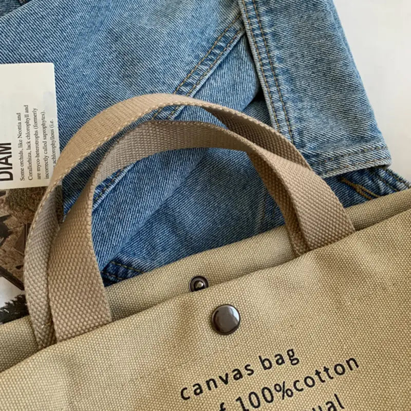 Fibobus accessories Large Capacity Canvas Tote Handbags