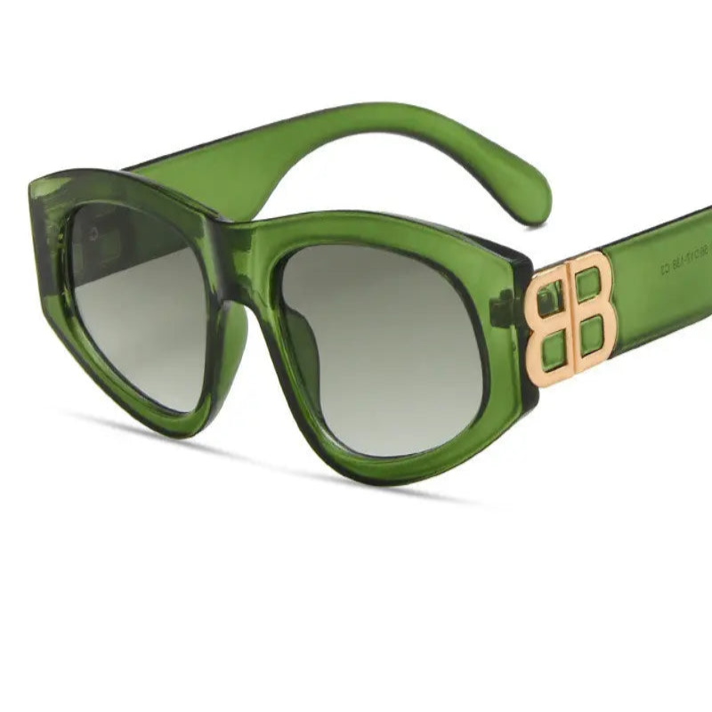 Fibobus DropShipping C3 Luxury Brand Designer Fashion Small Square Frame Sunglasses Retro Sunglasses Ladies Personality Male B Letter Glasses UV400