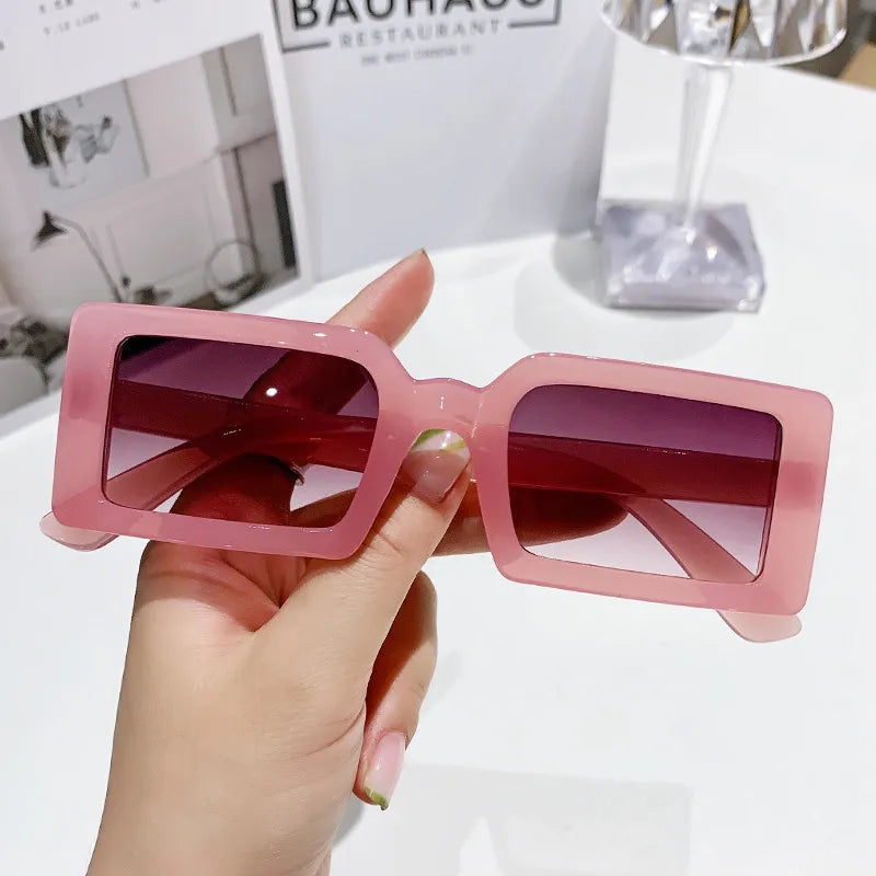 Oh Saucy A8 / As shown in the figu Ohsaucy Small Frame Rectangle Sunglasses Summer Travel Eyewear UV400