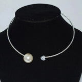 OHS jewelery C3304-3 Rhinestone Heart Collar Choker  Jewelry Accessories