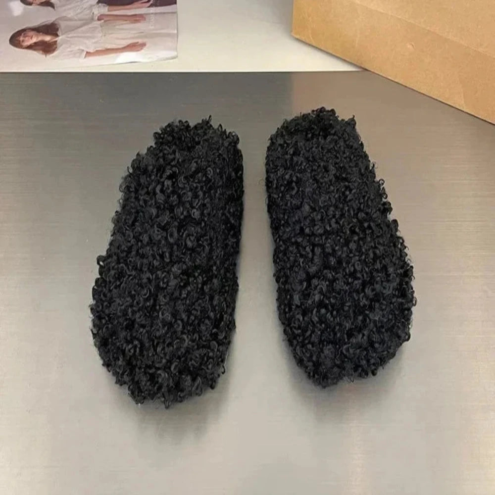 Oh Saucy Shoes BLACK / 39 Winter Comfortable Warm Slippers Non-slip Lightweight