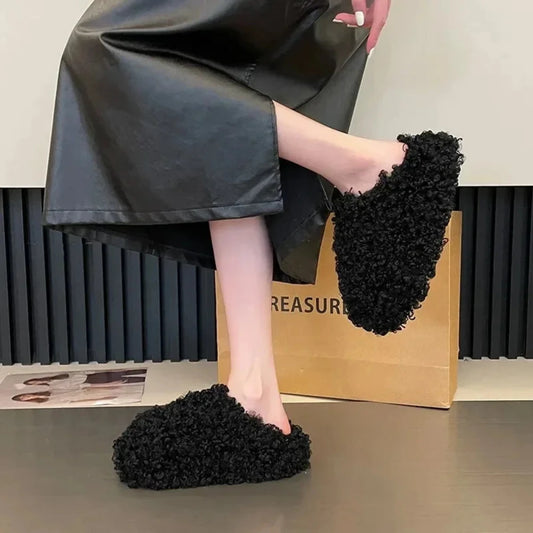 Oh Saucy Shoes Winter Comfortable Warm Slippers Non-slip Lightweight