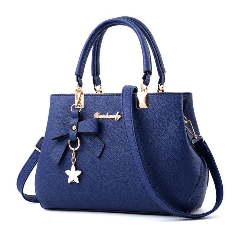 Oh Saucy Dark blue Women Shoulder Bag With Bowknot Star Pendant Totes
