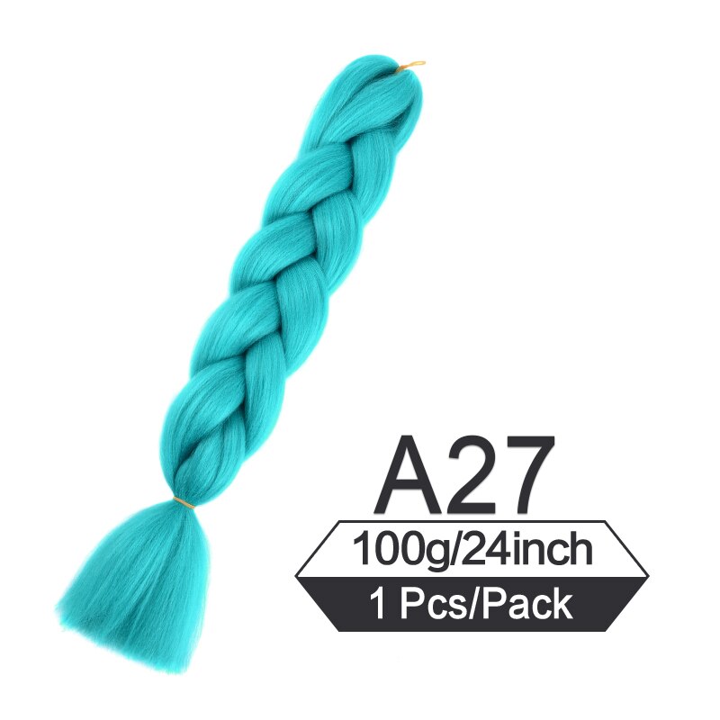 OHS hair #26 / China / 24inches|1Pcs/Lot 24 Inch Jumbo Braiding Hair Braids Extensions Box Twist Pre Stretched Synthetic Hair Crochet Braid