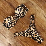 Animal Print Leopard Bikini Push Up Swimsuit Sexy Women Bikini Set 2021 Brazilian Thong - OhSaucy