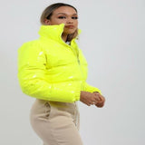 Oh Saucy Jackets Yellow 2 / M Crop Bubble Puffer Jacket ~ Fantastic Range Of Vibrant Colours ~ Trending Drip