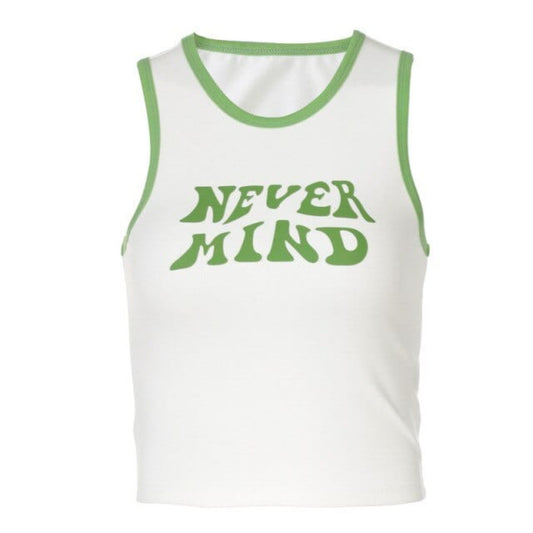 NEONBABIPINK Slogan Printed Cute Crop Tops for Teen Girls Casual Sleeveless Graphic T Shirts Streetwear Women Tanks N95-BZ10 - OhSaucy