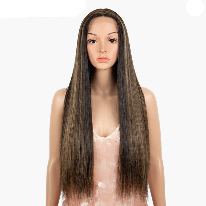 OHS beauty P4-27 / PART LACE WIG / 30inches Elite quality Synthetic Lace Wig 30 Inch Long  Soft With 14 Colourful Options