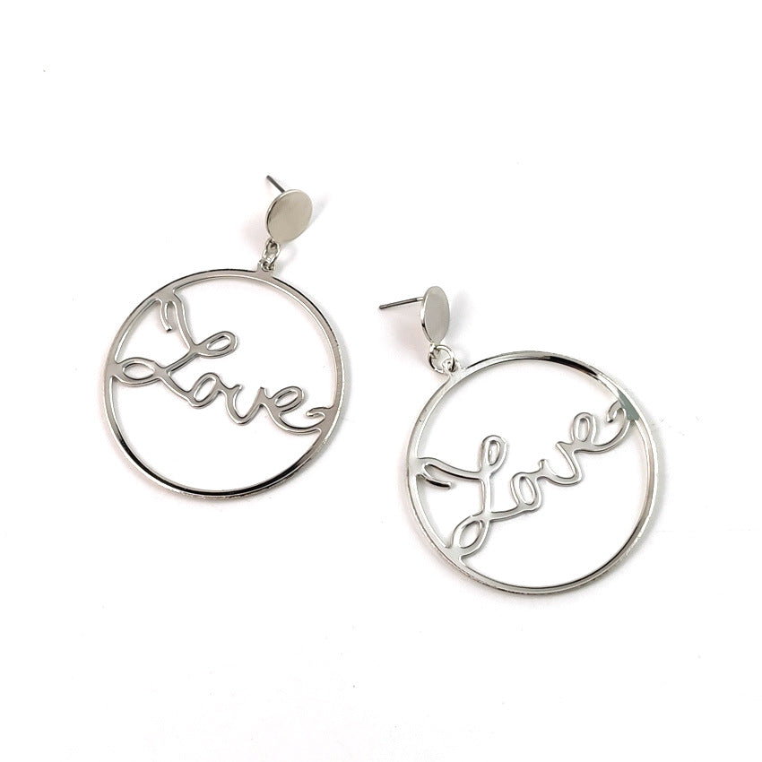 Oh Saucy jewellery Silver large hoop gold earrings