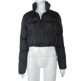 Oh Saucy Jackets black / S Foil Look or Faux Fur Fluffy ~ Bubble Puffers