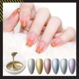 Oh Saucy Beauty & Health Mirror Metallic Nail  Gel Kit  - PARTIAL  or COMPLETE SETS（1 to 6 PCS）+ Nail Therapy Light Dryer Lamp