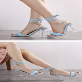 Oh Saucy New Weave Sandals Transparent High heels Open Toe