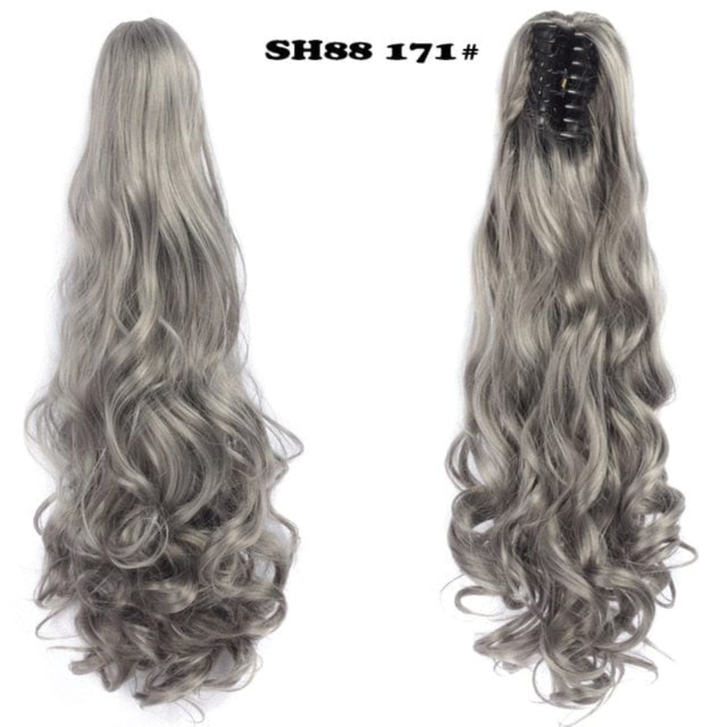 OHS hair 171 / 20inches Nylah B Synthetic 20 Inch Fiber Claw Clip Wavy Ponytail Extension Clip-In Hair Wig For Women