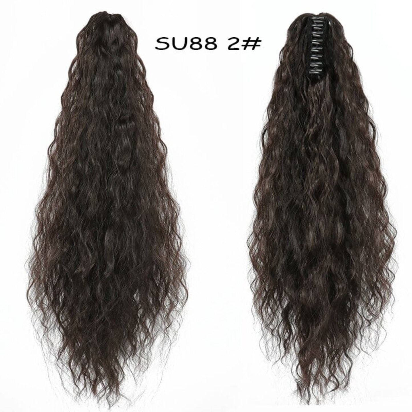OHS hair 2 2 / 20inches / China Nylah B Synthetic 20 Inch Fiber Claw Clip Wavy Ponytail Extension Clip-In Hair Wig For Women