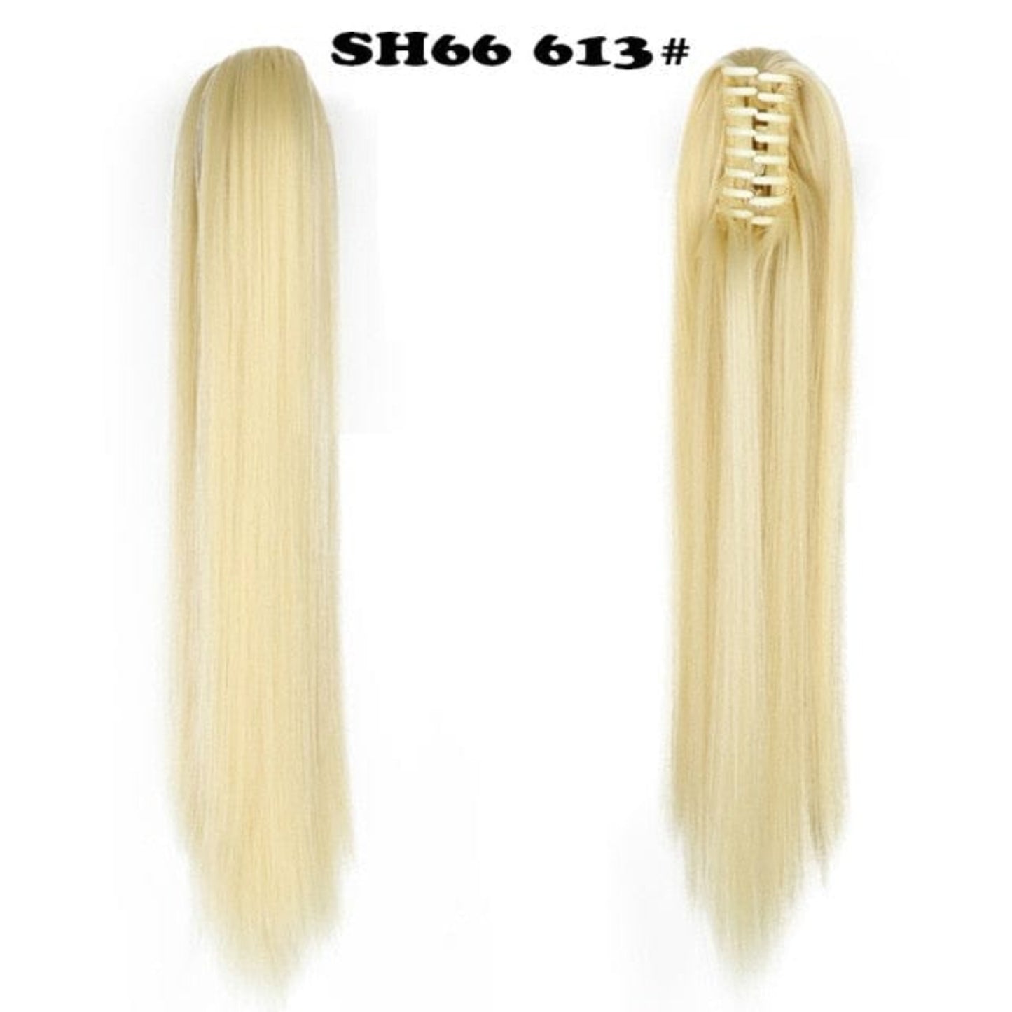OHS hair 613 1 / 20inches Nylah B Synthetic 20 Inch Fiber Claw Clip Wavy Ponytail Extension Clip-In Hair Wig For Women