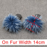 OHS shoes "NylahNY" 14cm Wider Fit - Fur Women Shoes Sandals - Real Raccoon Fur Slippers Sliders