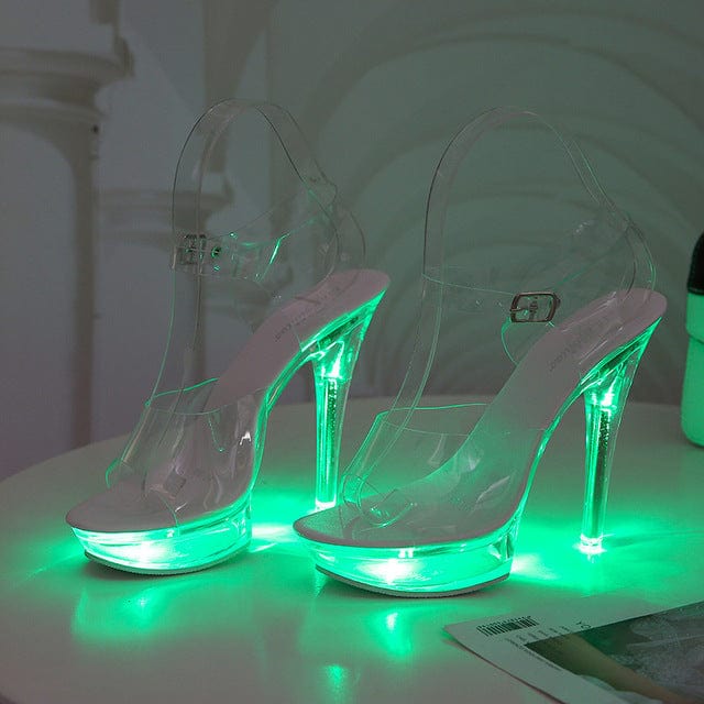 Oh Saucy Shoes sandals D / 41 Oh Saucy Queen Bee 13CM Stiletto LED Glowing Transparent Shoes Size 34-43