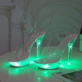 Oh Saucy Shoes sandals D / 41 Oh Saucy Queen Bee 13CM Stiletto LED Glowing Transparent Shoes Size 34-43