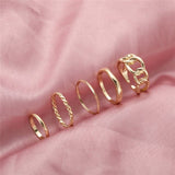 Oh Saucy Body Jewellery OV5282101 Quality Multi Finger Rings For Women 3/4/5 PCS Sets