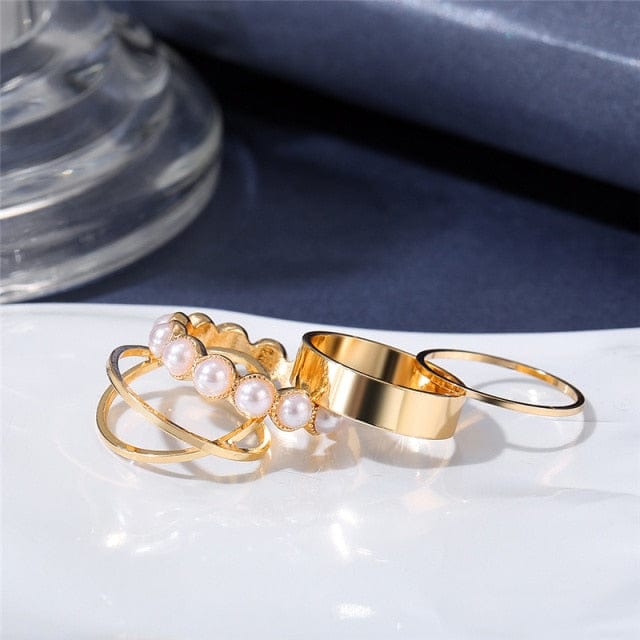 Oh Saucy Body Jewellery OV52904 Quality Multi Finger Rings For Women 3/4/5 PCS Sets