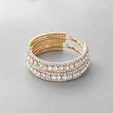 OhSaucy jewelery Gold / 5 Rhinestone Earrings European And American Exaggerated Earrings Trendy Women