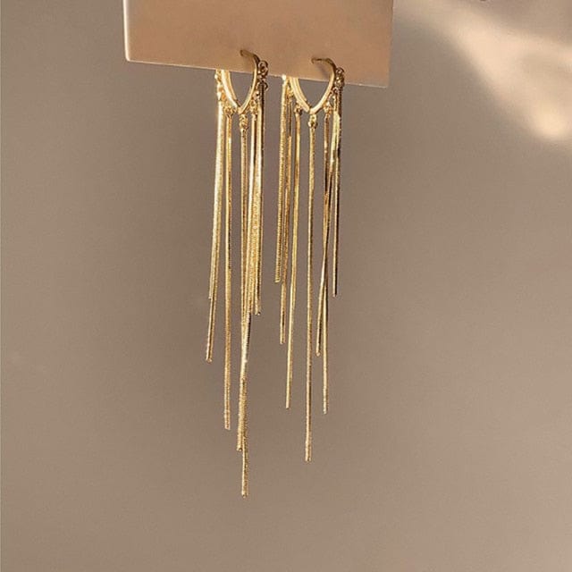 OhSaucy Apparel & Accessories Y6021-13 Gold Tassel Drop Earrings | Many Styles 20% Off
