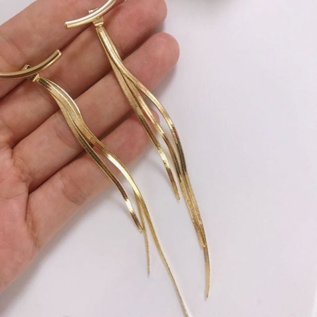 OhSaucy Apparel & Accessories Y6021 Gold Tassel Drop Earrings | Many Styles 20% Off