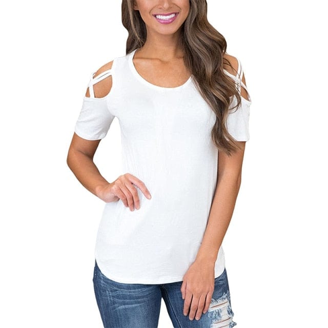 Lovely Women Causal Cotton Sexy Tees - OhSaucy
