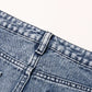 Herstyle Split Denim Skirts For Women High Waist Patchwork Pocket Temperament Solid Skirt Female Autumn Fashion Style New