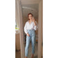Fibobus DropShipping Autumn Long Sleeve Cotton White Blouse Fashion Women Casual Loose Shirt Blouse Office Lady Button Shirt Top Clothes Blusas 11456
