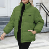 OhSaucy Apparel & Accessories Green / L Casual Warm Winter Coat Windproof Cotton Down