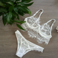 OHS lingerie White Designer Lacey Lingerie Set Luxury Teddy Sexy Embroidery Underwear