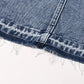 Split Denim Skirts For Women High Waist Patchwork Pocket Temperament Solid Skirt Female 
