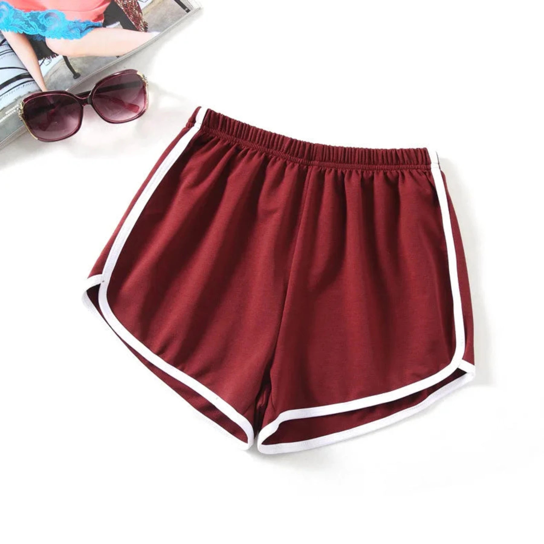 OHS shorts Burgandy / L Hip Hugging Retro Shorts