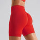 Oh Saucy CHINA RED / S WAIST 54CM Impact Dynamic Shorts Scrunch Bum Seamless Comfy Compress Gymwear