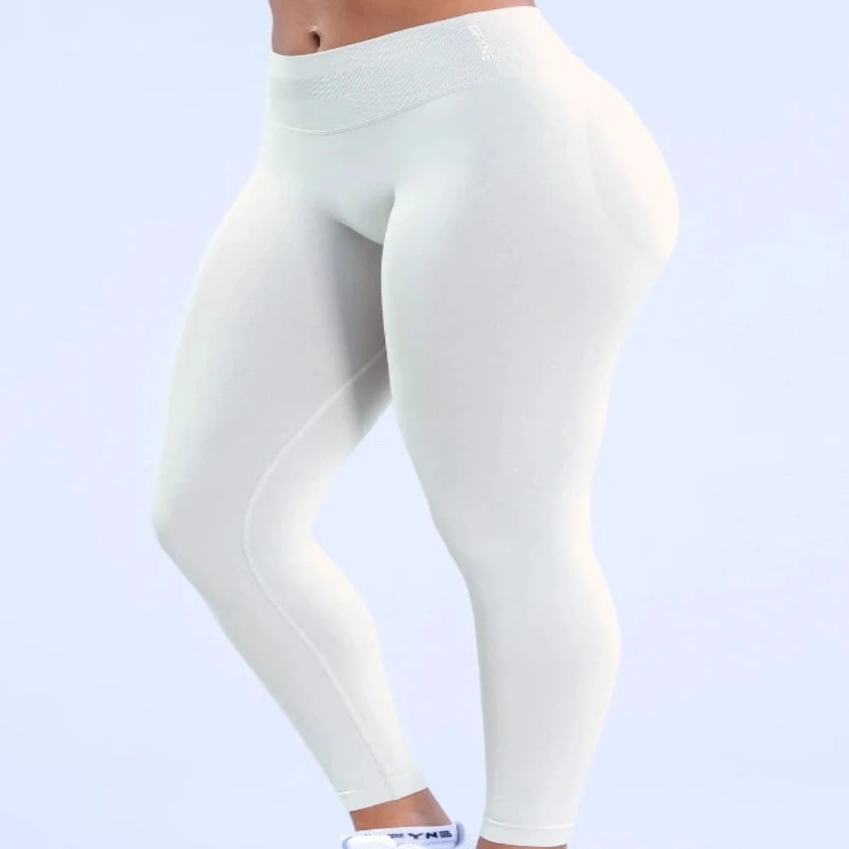 Oh Saucy LIGHT GREY / XL Impact Leggings Seamless Flex Scrunch Bum Enhancing  Gym Leggings