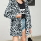 Fibobus DropShipping Jackets for Women Korean Version Autumn Winter Warm Fur Coats Fashion Mid Length Leopard Print Streetwear Women's Clothing