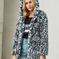 Fibobus DropShipping White Black / S Jackets for Women Korean Version Autumn Winter Warm Fur Coats Fashion Mid Length Leopard Print Streetwear Women's Clothing