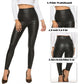 OHS leggings Leather look High Waist Leggings Ultra Stretchy