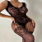 OHS sleepwear Lingerie Fishnet Bodysuit Intergrated Mesh Stockings