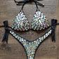 OhSaucy bikini Black / S Luxury Bling Rhinestone Bikini