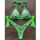 OhSaucy bikini Green / S Luxury Bling Rhinestone Bikini