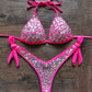 OhSaucy bikini Rose Red / S Luxury Bling Rhinestone Bikini