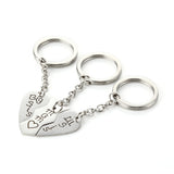 Oh Saucy MOM and Sisters Unity Heart Stainless Steel Keychain