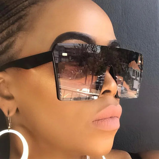 Oh Saucy New Top Oversize Square Sunglasses Women Fashion Retro Gradient Sun Glasses Big Frame Vintage Eyewear UV400