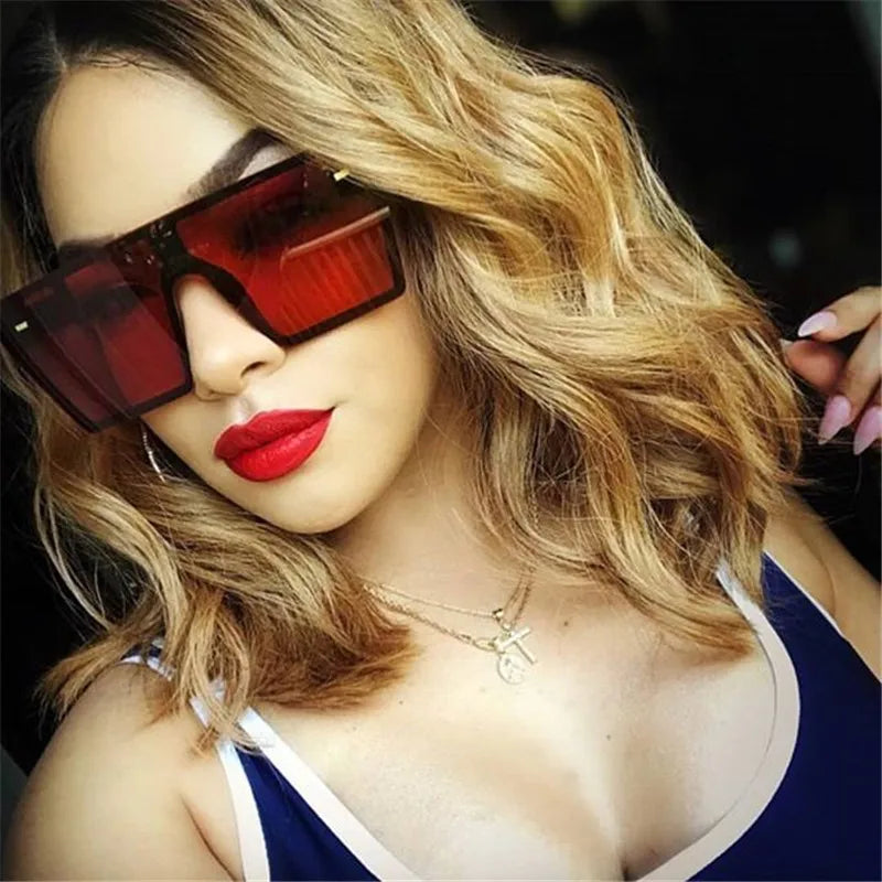 Oh Saucy C2 New Top Oversize Square Sunglasses Women Fashion Retro Gradient Sun Glasses Big Frame Vintage Eyewear UV400