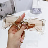 Oh Saucy A5 / As shown in the figu Ohsaucy Small Frame Rectangle Sunglasses Summer Travel Eyewear UV400