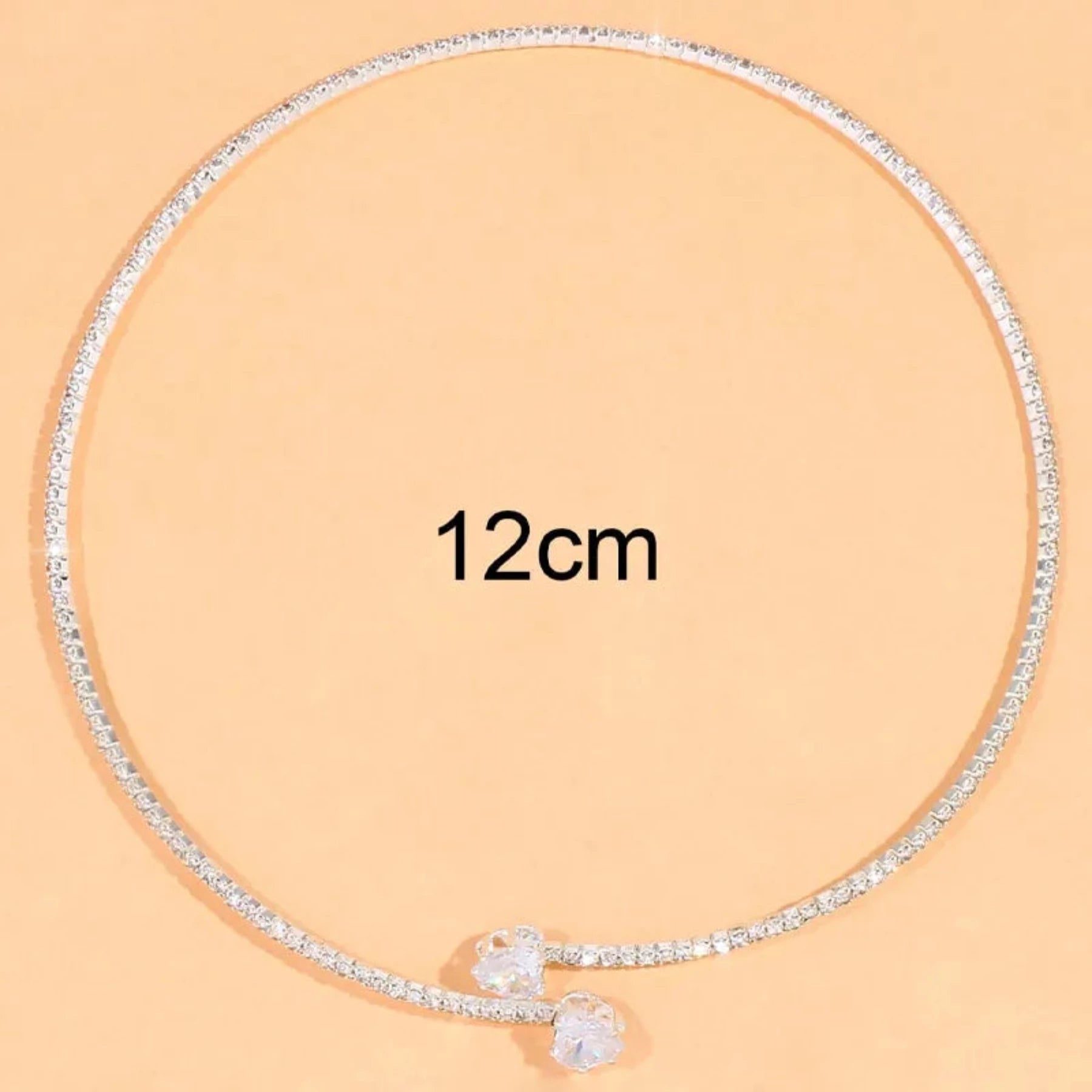 OHS jewelery Rhinestone Heart Collar Choker  Jewelry Accessories